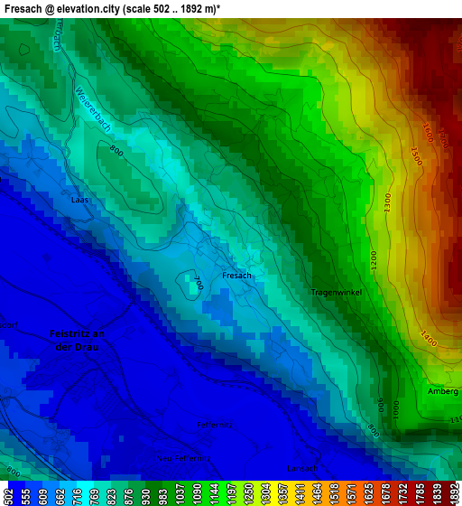 Fresach elevation map