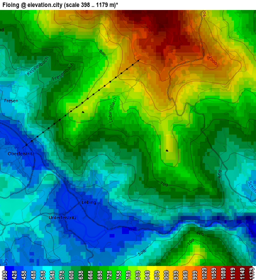 Floing elevation map