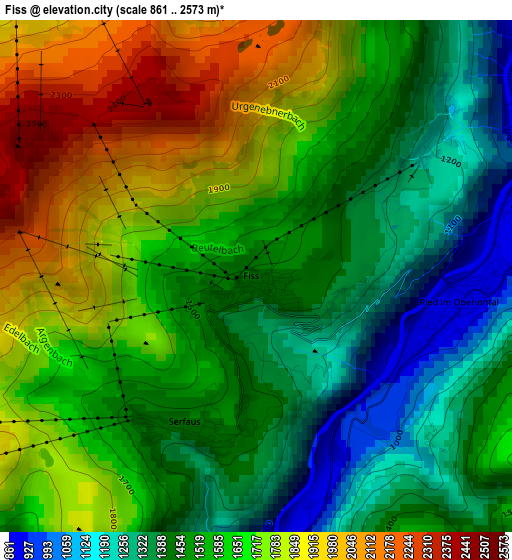 Fiss elevation map