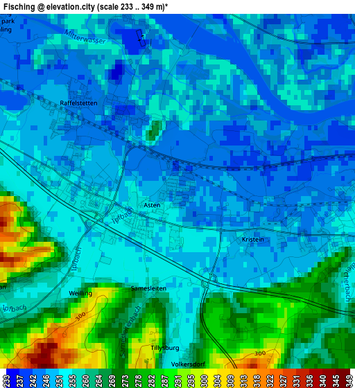 Fisching elevation map