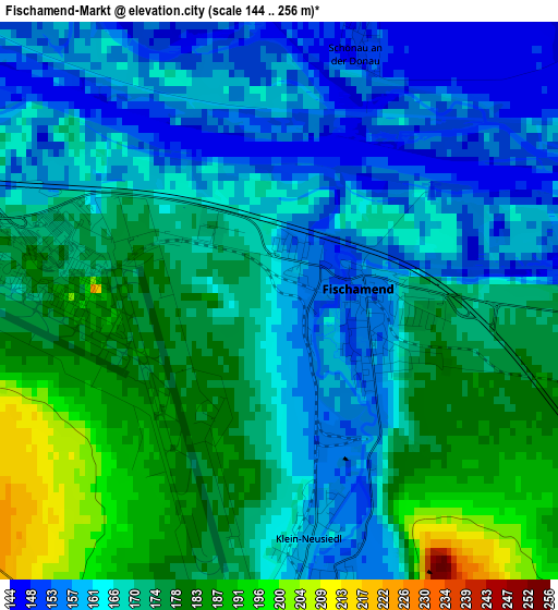 Fischamend-Markt elevation map