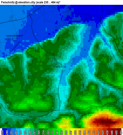 Ferschnitz elevation map