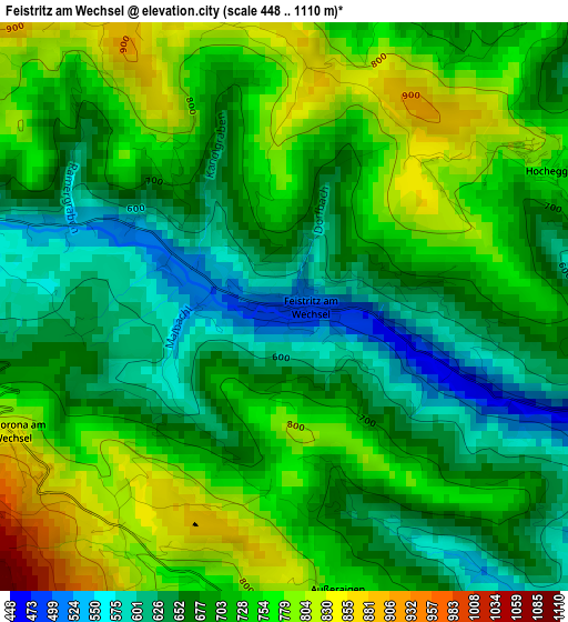 Feistritz am Wechsel elevation map