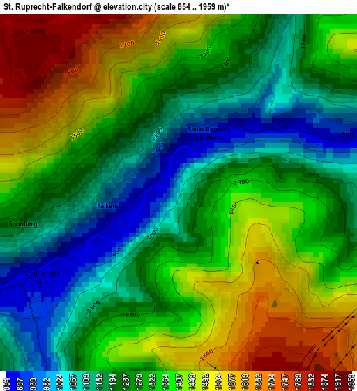 St. Ruprecht-Falkendorf elevation map