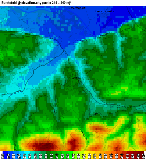 Euratsfeld elevation map