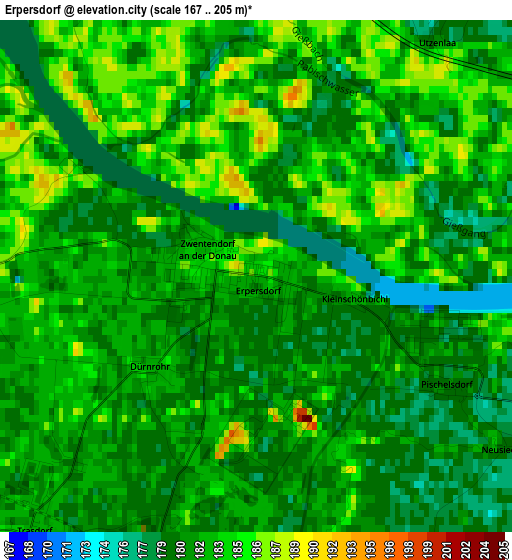 Erpersdorf elevation map