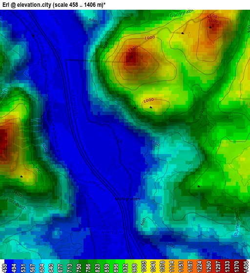 Erl elevation map