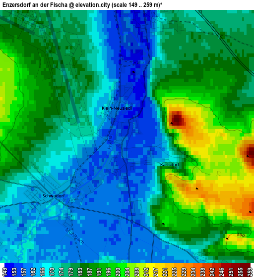 Enzersdorf an der Fischa elevation map