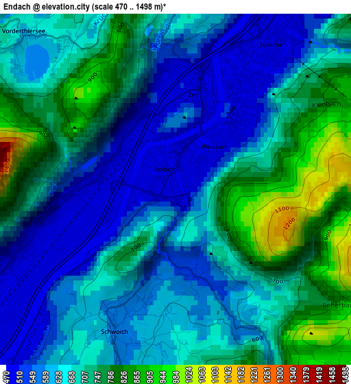 Endach elevation map