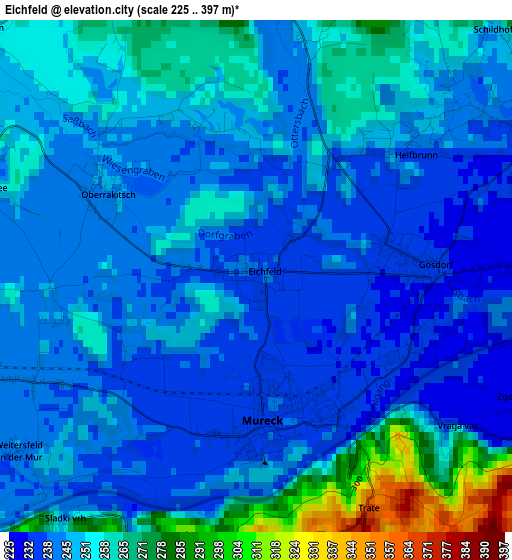 Eichfeld elevation map
