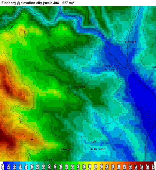 Eichberg elevation map