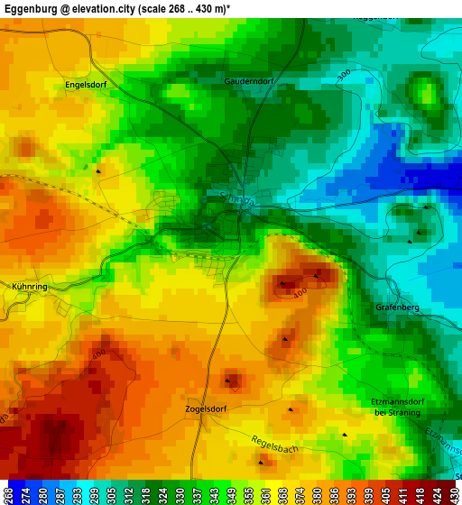 Eggenburg elevation map