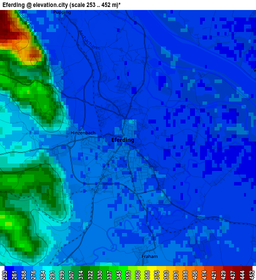 Eferding elevation map