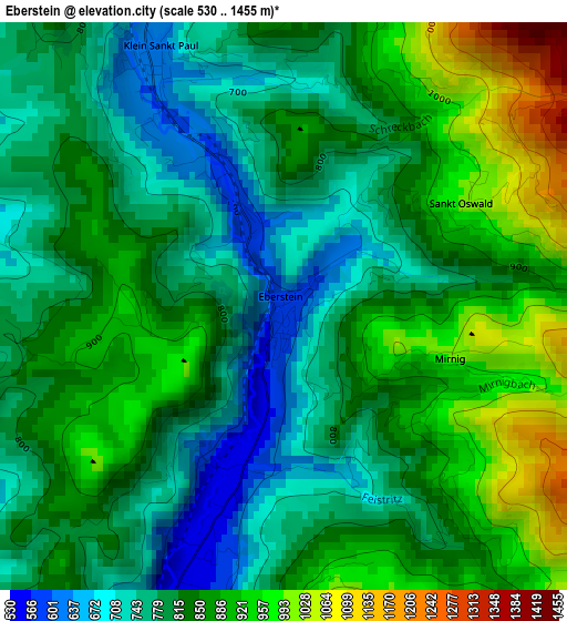 Eberstein elevation map