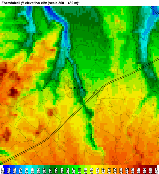 Eberstalzell elevation map