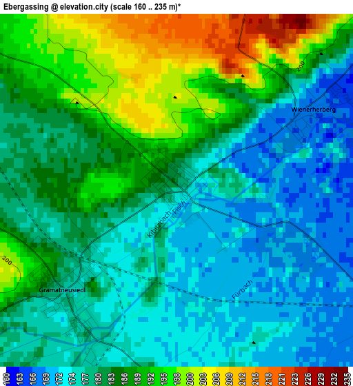 Ebergassing elevation map