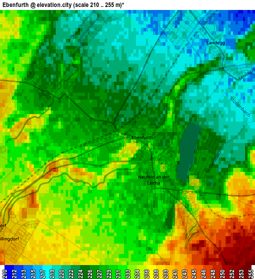 Ebenfurth elevation map