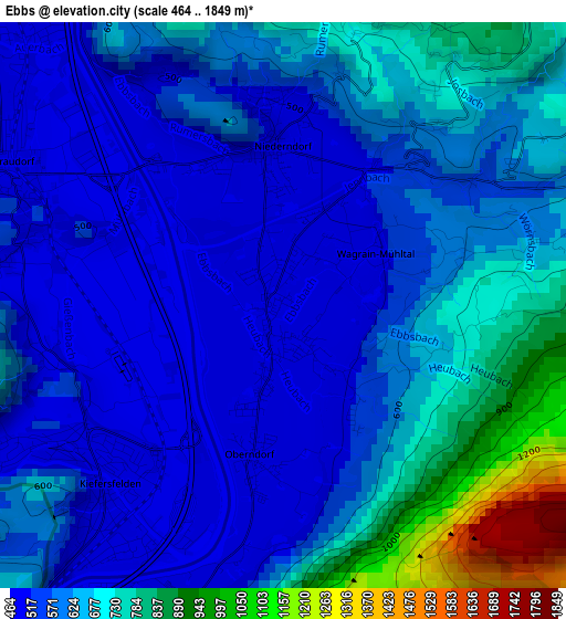 Ebbs elevation map