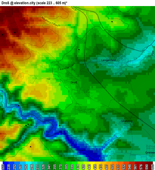 Droß elevation map