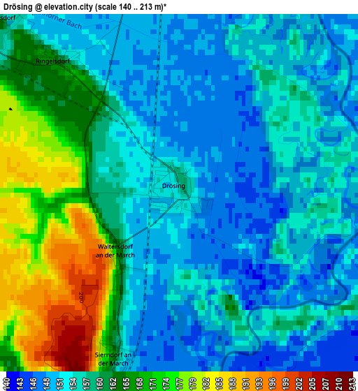 Drösing elevation map