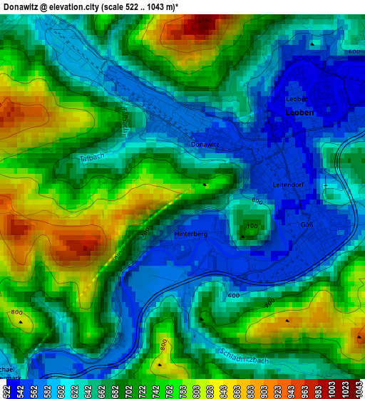 Donawitz elevation map