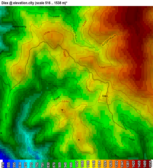 Diex elevation map