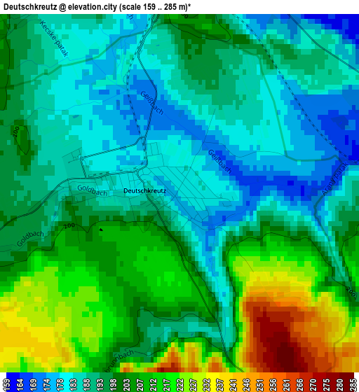 Deutschkreutz elevation map