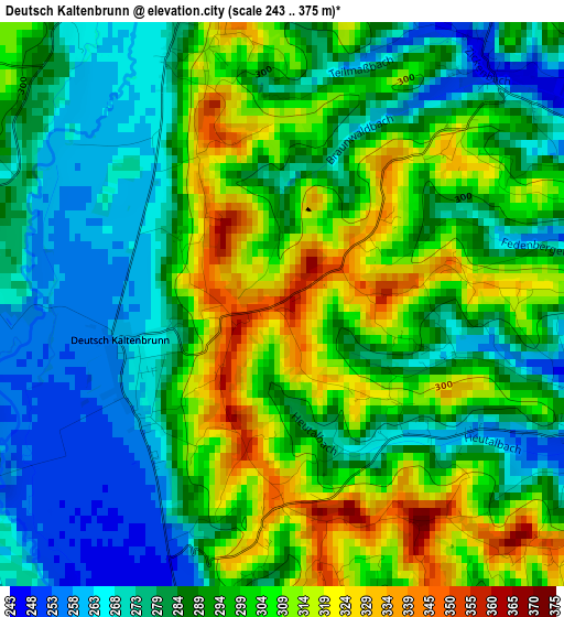 Deutsch Kaltenbrunn elevation map