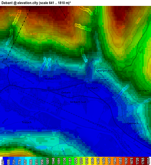 Debant elevation map