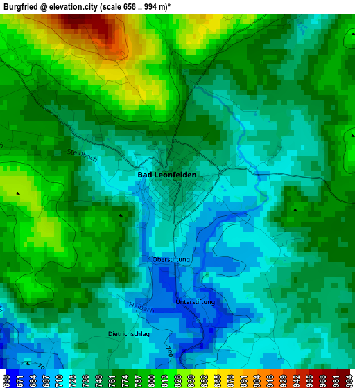 Burgfried elevation map