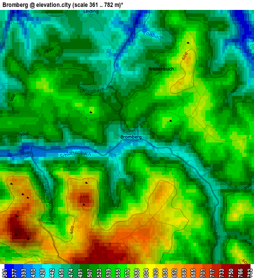 Bromberg elevation map