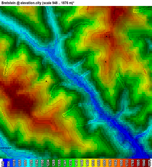 Bretstein elevation map