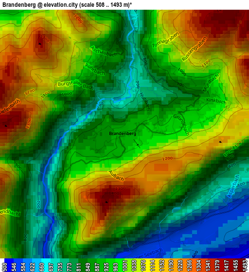 Brandenberg elevation map