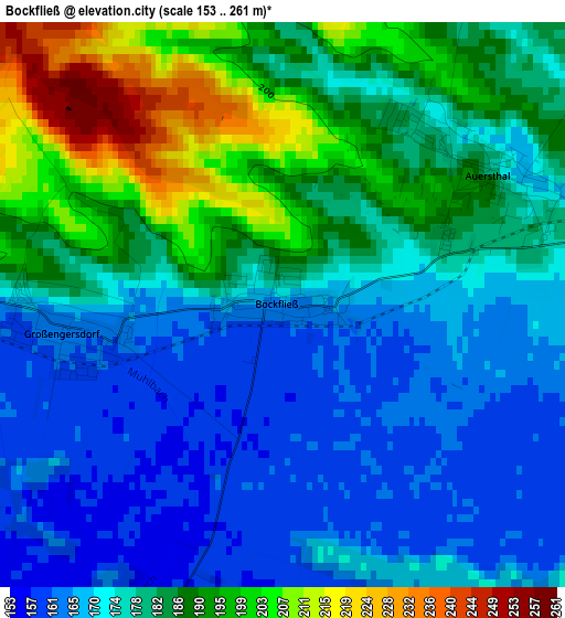 Bockfließ elevation map