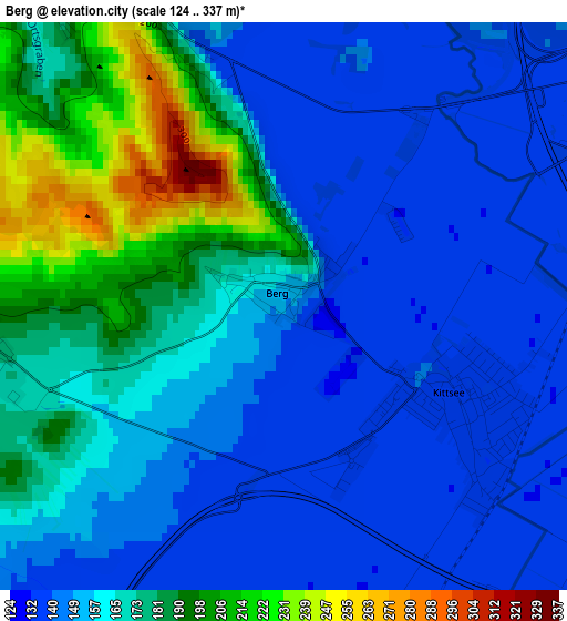 Berg elevation map