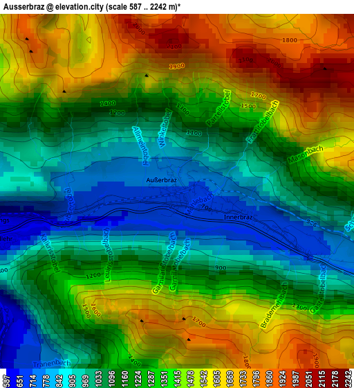 Ausserbraz elevation map