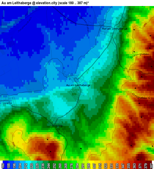 Au am Leithaberge elevation map