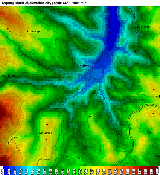 Aspang Markt elevation map