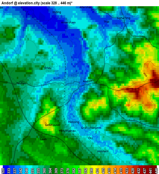 Andorf elevation map