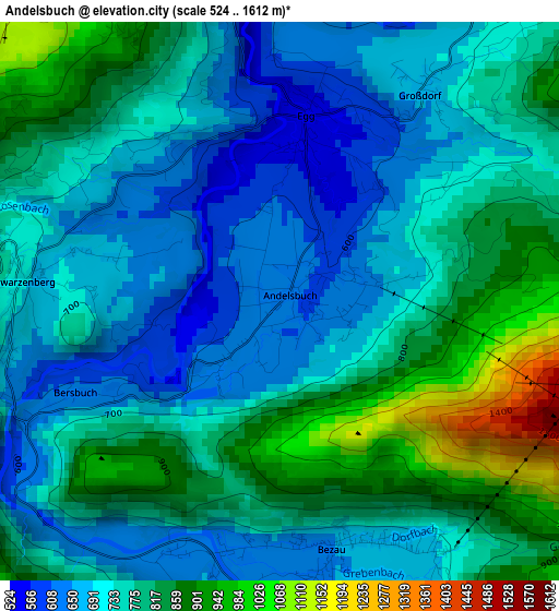 Andelsbuch elevation map