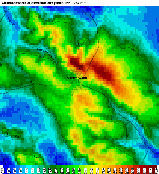 Altlichtenwarth elevation map