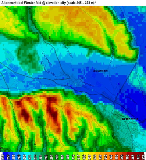 Altenmarkt bei Fürstenfeld elevation map