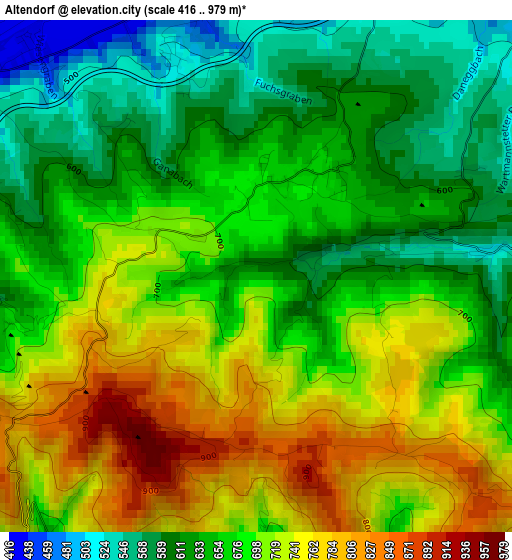 Altendorf elevation map