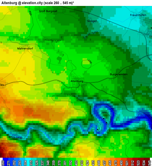 Altenburg elevation map