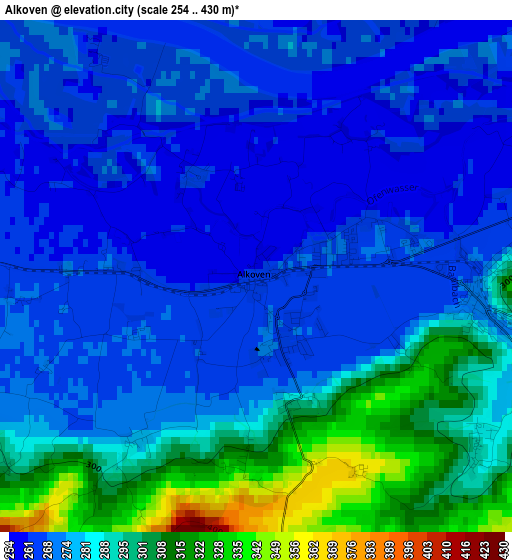 Alkoven elevation map