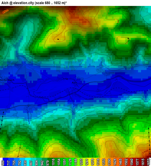 Aich elevation map