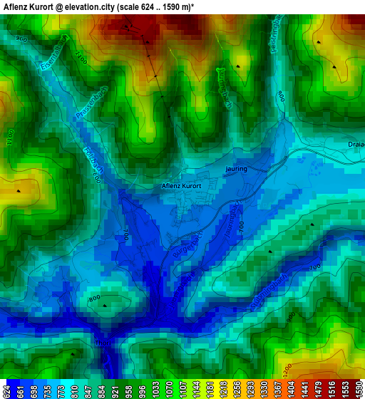 Aflenz Kurort elevation map