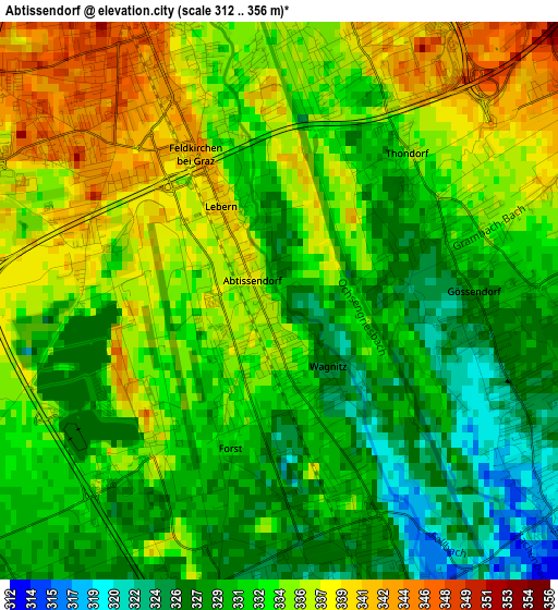 Abtissendorf elevation map