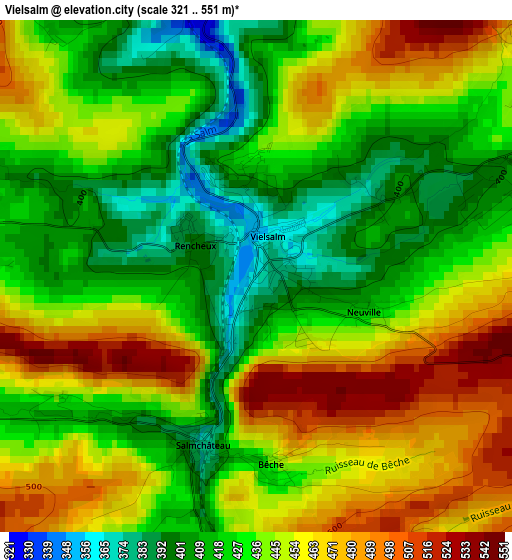 Vielsalm elevation map