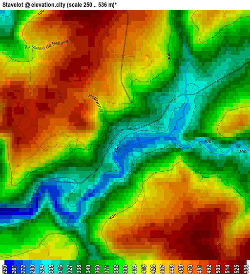 Stavelot elevation map
